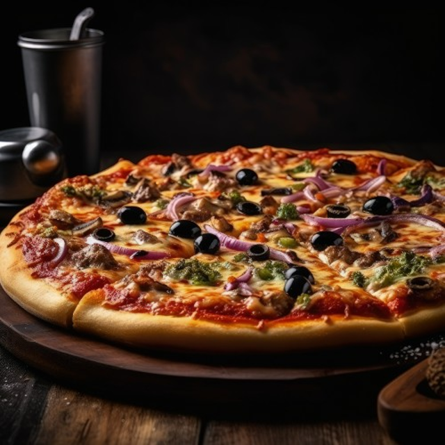 18" Deluxe Pizza.